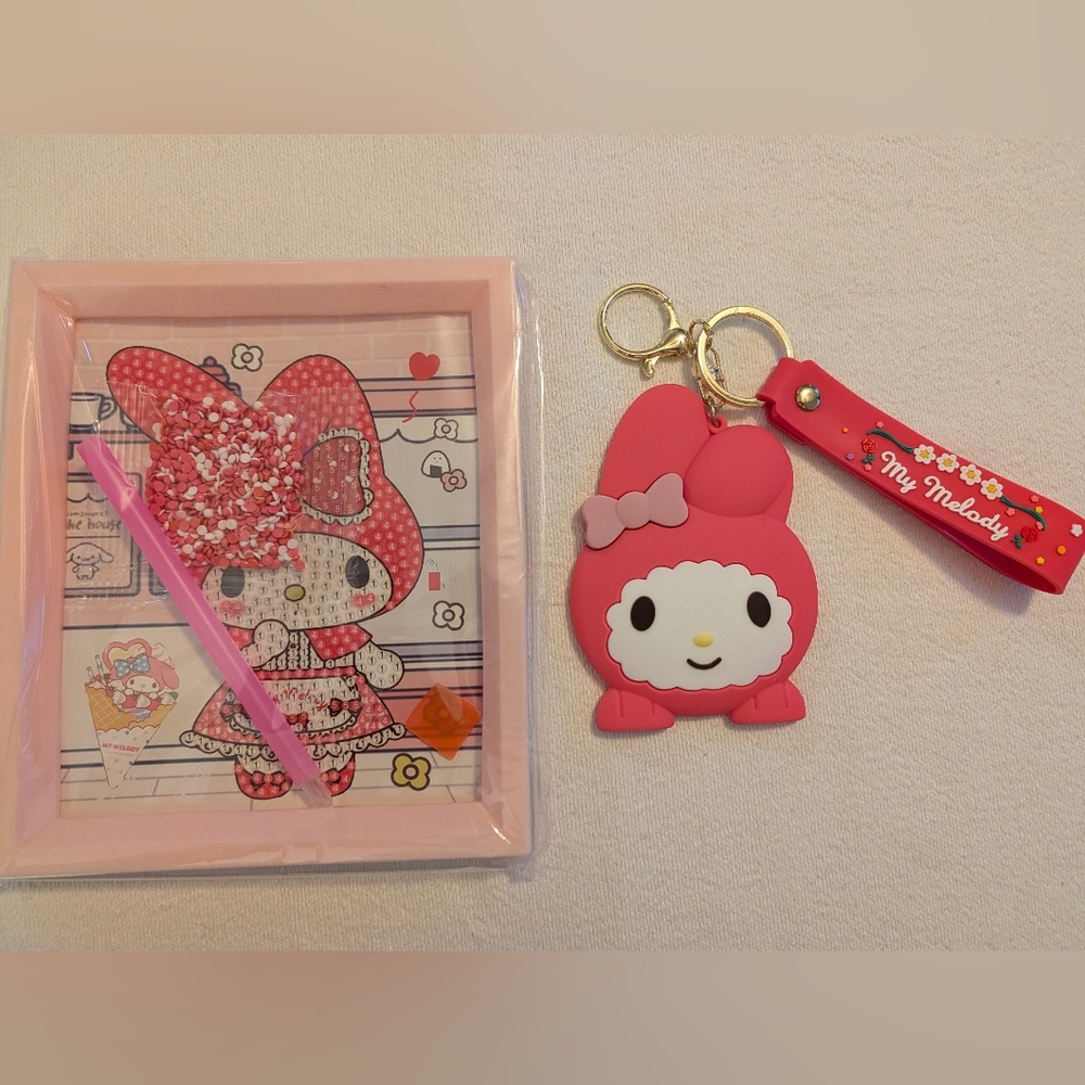 My Melody Keychain with Mirror